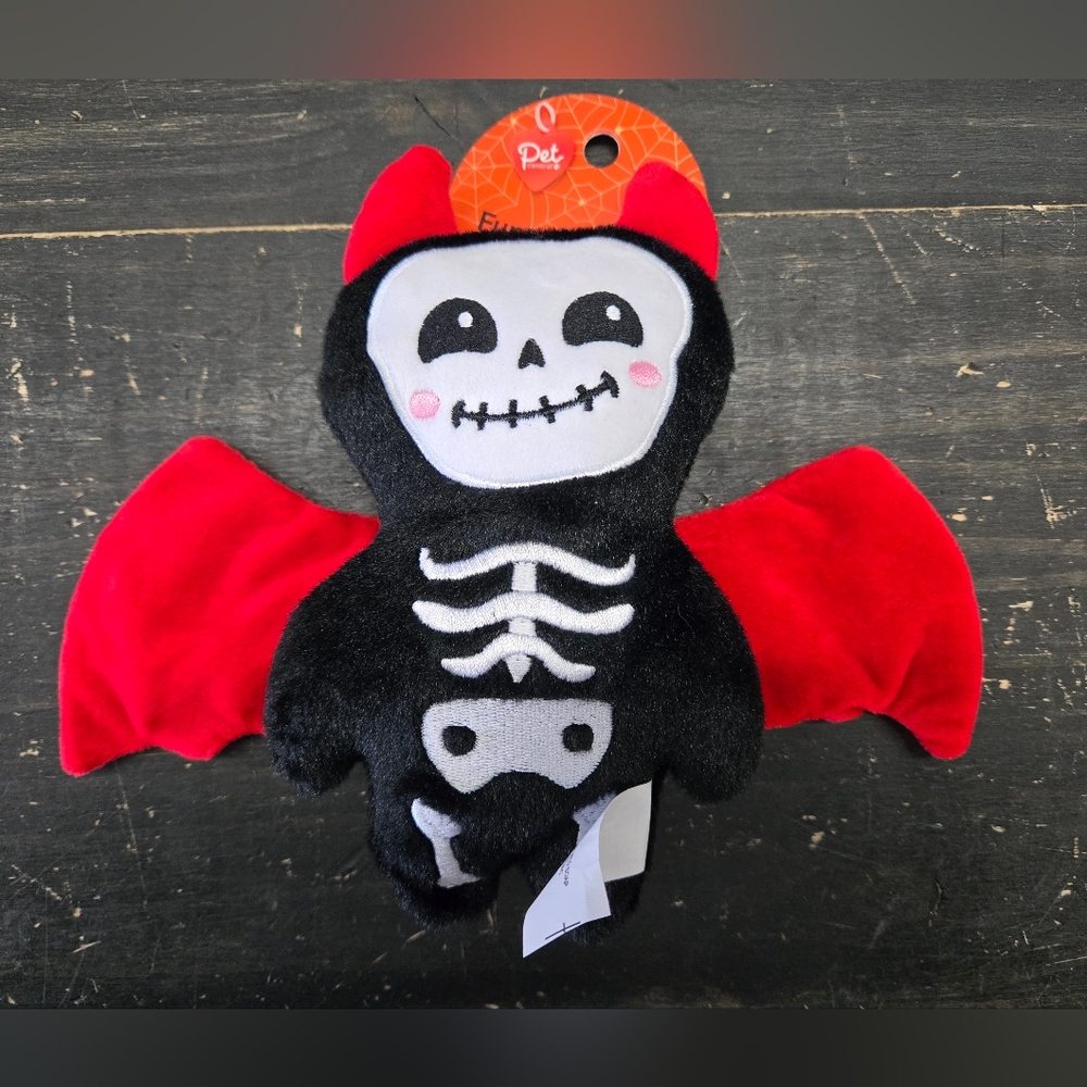 Pet Halloween Skeleton Bat Toy